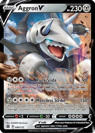 Aggron V 96/172 - Brilliant Stars Holofoil - Premium Pokemon Single from Nintendo - Just $0.16! Shop now at Game Crave Tournament Store