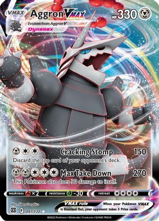 Aggron VMAX 97/172 - Brilliant Stars Holofoil - Premium Pokemon Single from Nintendo - Just $0.15! Shop now at Game Crave Tournament Store