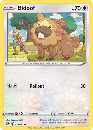 Bidoof 120/172 - Brilliant Stars - Premium Pokemon Single from Nintendo - Just $0.25! Shop now at Game Crave Tournament Store