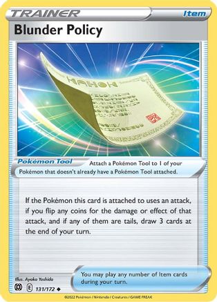 Blunder Policy 131/172 - Brilliant Stars - Premium Pokemon Single from Nintendo - Just $0.25! Shop now at Game Crave Tournament Store