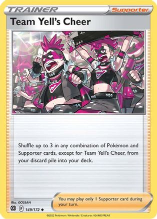 Team Yell's Cheer 149/172 - Brilliant Stars Reverse Holofoil - Premium Pokemon Single from Nintendo - Just $0.25! Shop now at Game Crave Tournament Store