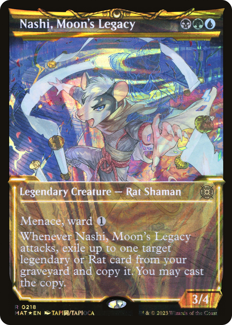 Nashi, Moon's Legacy (MAT-218) - March of the Machine: The Aftermath: (Showcase) Foil - Premium MTG Single from Wizards of the Coast - Just $0.72! Shop now at Game Crave Tournament Store