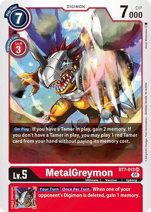 MetalGreymon (BT7-013) - Next Adventure Foil - Premium Digimon Single from Bandai - Just $0.47! Shop now at Game Crave Tournament Store