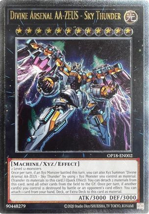 Divine Arsenal AA-ZEUS - Sky Thunder (OP18-EN002) - OTS Tournament Pack 18 Unlimited - Premium Yugioh Single from Konami - Just $5.11! Shop now at Game Crave Tournament Store