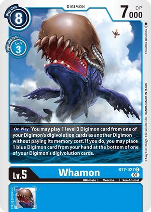 Whamon (BT7-027) - Next Adventure - Premium Digimon Single from Bandai - Just $0.25! Shop now at Game Crave Tournament Store