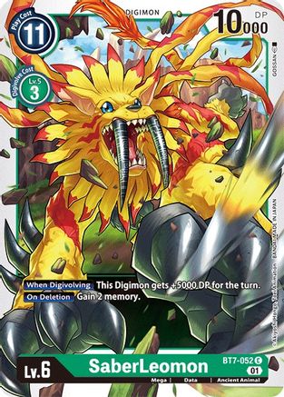 SaberLeomon (BT7-052) - Next Adventure - Premium Digimon Single from Bandai - Just $0.25! Shop now at Game Crave Tournament Store