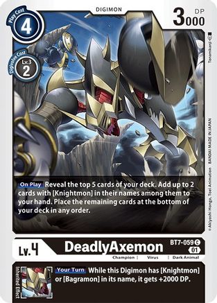DeadlyAxemon (BT7-059) - Next Adventure - Premium Digimon Single from Bandai - Just $0.25! Shop now at Game Crave Tournament Store