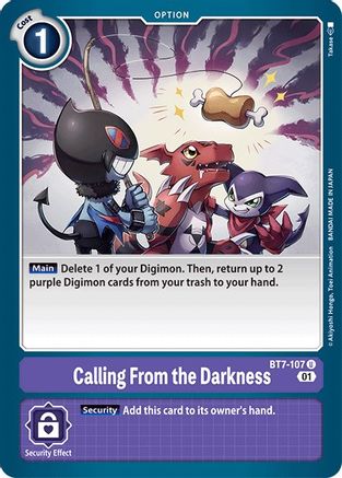 Calling From the Darkness (BT7-107) - Next Adventure - Premium Digimon Single from Bandai - Just $2.69! Shop now at Game Crave Tournament Store