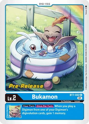 Bukamon (BT7-002) - Next Adventure Pre-Release Cards Foil - Premium Digimon Single from Bandai - Just $15.19! Shop now at Game Crave Tournament Store