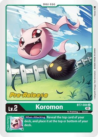 Koromon (BT7-004) - Next Adventure Pre-Release Cards - Premium Digimon Single from Bandai - Just $0.49! Shop now at Game Crave Tournament Store
