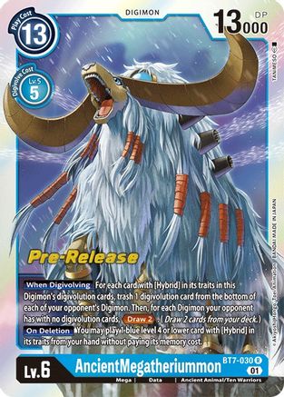 AncientMegatheriummon (BT7-030) - Next Adventure Pre-Release Cards Foil - Premium Digimon Single from Bandai - Just $0.25! Shop now at Game Crave Tournament Store
