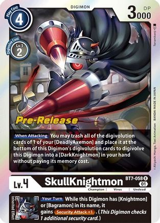 SkullKnightmon (BT7-058) - Next Adventure Pre-Release Cards Foil - Premium Digimon Single from Bandai - Just $2.26! Shop now at Game Crave Tournament Store