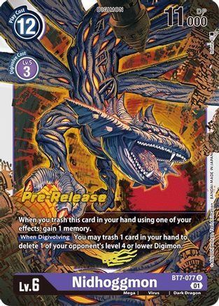 Nidhoggmon (BT7-077) - Next Adventure Pre-Release Cards Foil - Premium Digimon Single from Bandai - Just $11.15! Shop now at Game Crave Tournament Store