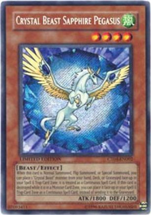 Crystal Beast Sapphire Pegasus (CT04-EN002) - 2007 Collectors Tin Limited - Premium Yugioh Single from Konami - Just $2.10! Shop now at Game Crave Tournament Store