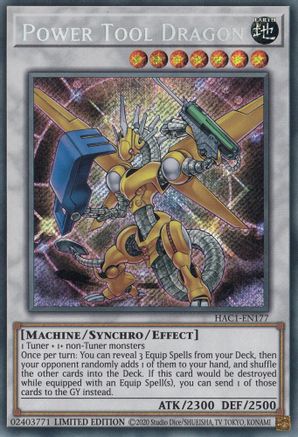 Power Tool Dragon (HAC1-EN177) - Hidden Arsenal: Chapter 1 Limited - Premium Yugioh Single from Konami - Just $2.47! Shop now at Game Crave Tournament Store