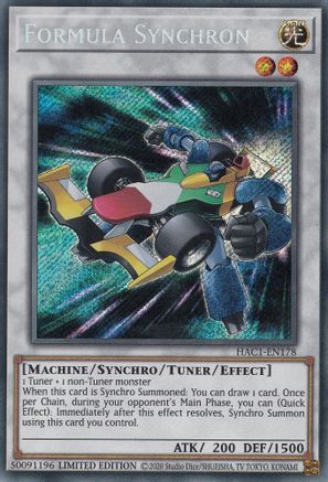 Formula Synchron (HAC1-EN178) - Hidden Arsenal: Chapter 1 Limited - Premium Yugioh Single from Konami - Just $0.60! Shop now at Game Crave Tournament Store