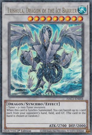 Trishula, Dragon of the Ice Barrier (Duel Terminal) (HAC1-EN054) - Hidden Arsenal: Chapter 1 1st Edition - Premium Yugioh Single from Konami - Just $0.26! Shop now at Game Crave Tournament Store