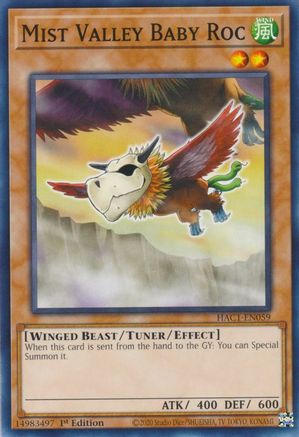 Mist Valley Baby Roc (HAC1-EN059) - Hidden Arsenal: Chapter 1 1st Edition - Premium Yugioh Single from Konami - Just $0.25! Shop now at Game Crave Tournament Store