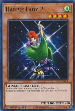 Harpie Lady 2 (HAC1-EN011) - Hidden Arsenal: Chapter 1 1st Edition - Premium Yugioh Single from Konami - Just $0.25! Shop now at Game Crave Tournament Store