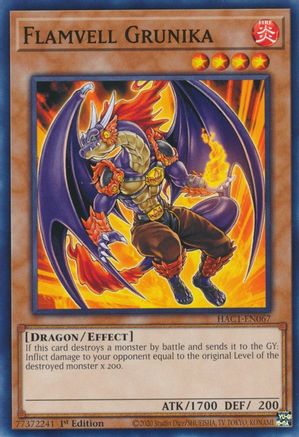 Flamvell Grunika (HAC1-EN067) - Hidden Arsenal: Chapter 1 1st Edition - Premium Yugioh Single from Konami - Just $0.25! Shop now at Game Crave Tournament Store