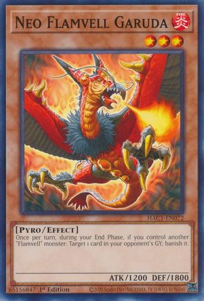 Neo Flamvell Garuda (HAC1-EN072) - Hidden Arsenal: Chapter 1 1st Edition - Premium Yugioh Single from Konami - Just $0.25! Shop now at Game Crave Tournament Store
