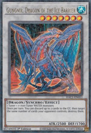 Gungnir, Dragon of the Ice Barrier (Duel Terminal) (HAC1-EN053) - Hidden Arsenal: Chapter 1 1st Edition - Premium Yugioh Single from Konami - Just $0.25! Shop now at Game Crave Tournament Store