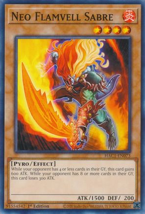 Neo Flamvell Sabre (HAC1-EN073) - Hidden Arsenal: Chapter 1 1st Edition - Premium Yugioh Single from Konami - Just $0.25! Shop now at Game Crave Tournament Store