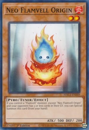 Neo Flamvell Origin (HAC1-EN069) - Hidden Arsenal: Chapter 1 1st Edition - Premium Yugioh Single from Konami - Just $0.25! Shop now at Game Crave Tournament Store