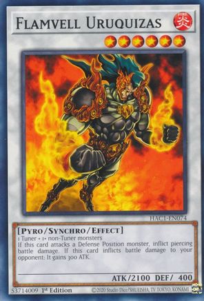 Flamvell Uruquizas (HAC1-EN074) - Hidden Arsenal: Chapter 1 1st Edition - Premium Yugioh Single from Konami - Just $1.36! Shop now at Game Crave Tournament Store