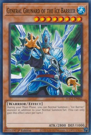 General Grunard of the Ice Barrier (HAC1-EN042) - Hidden Arsenal: Chapter 1 1st Edition - Premium Yugioh Single from Konami - Just $0.25! Shop now at Game Crave Tournament Store