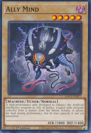 Ally Mind (HAC1-EN077) - Hidden Arsenal: Chapter 1 1st Edition - Premium Yugioh Single from Konami - Just $0.25! Shop now at Game Crave Tournament Store