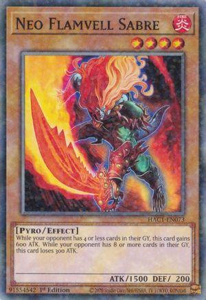 Neo Flamvell Sabre (Duel Terminal) (HAC1-EN073) - Hidden Arsenal: Chapter 1 1st Edition - Premium Yugioh Single from Konami - Just $0.25! Shop now at Game Crave Tournament Store