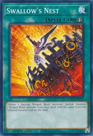 Swallow's Nest (HAC1-EN171) - Hidden Arsenal: Chapter 1 1st Edition - Premium Yugioh Single from Konami - Just $0.66! Shop now at Game Crave Tournament Store