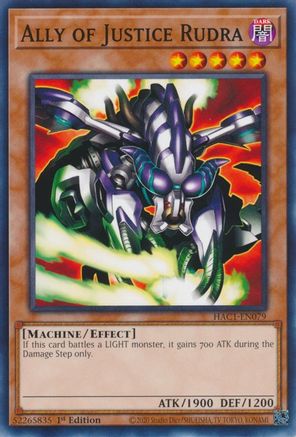 Ally of Justice Rudra (HAC1-EN079) - Hidden Arsenal: Chapter 1 1st Edition - Premium Yugioh Single from Konami - Just $0.25! Shop now at Game Crave Tournament Store