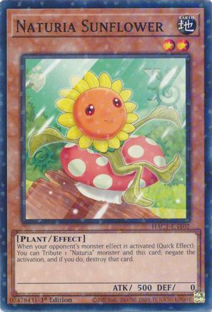 Naturia Sunflower (Duel Terminal) (HAC1-EN102) - Hidden Arsenal: Chapter 1 1st Edition - Premium Yugioh Single from Konami - Just $0.70! Shop now at Game Crave Tournament Store