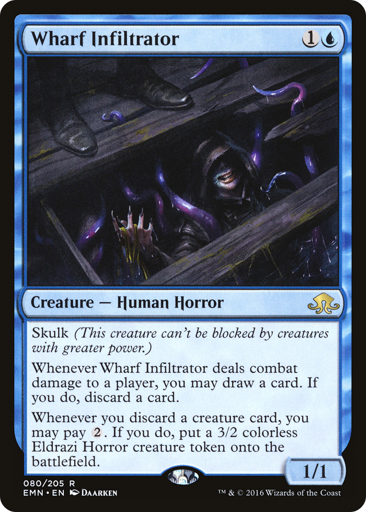 Wharf Infiltrator (EMN-080) - Eldritch Moon - Premium MTG Single from Wizards of the Coast - Just $0.23! Shop now at Game Crave Tournament Store