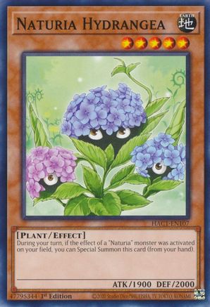Naturia Hydrangea (HAC1-EN107) - Hidden Arsenal: Chapter 1 1st Edition - Premium Yugioh Single from Konami - Just $0.25! Shop now at Game Crave Tournament Store