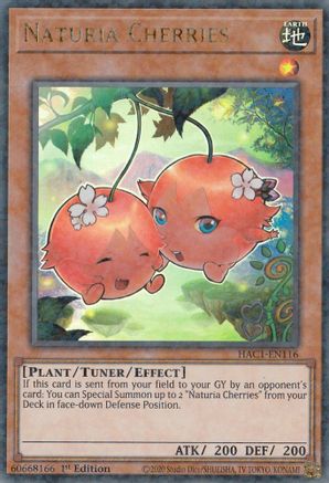 Naturia Cherries (Duel Terminal) (HAC1-EN116) - Hidden Arsenal: Chapter 1 1st Edition - Premium Yugioh Single from Konami - Just $0.25! Shop now at Game Crave Tournament Store