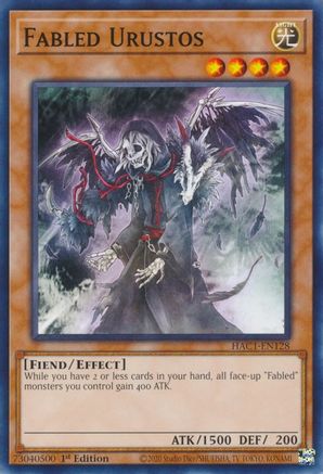 Fabled Urustos (HAC1-EN128) - Hidden Arsenal: Chapter 1 1st Edition - Premium Yugioh Single from Konami - Just $0.25! Shop now at Game Crave Tournament Store