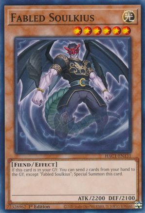 Fabled Soulkius (HAC1-EN131) - Hidden Arsenal: Chapter 1 1st Edition - Premium Yugioh Single from Konami - Just $0.25! Shop now at Game Crave Tournament Store