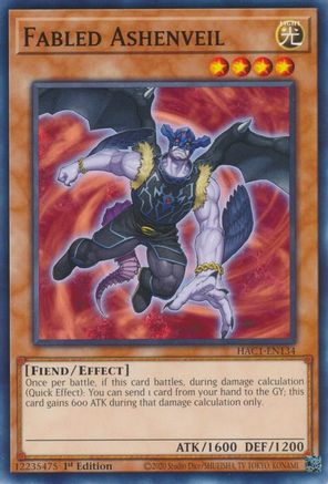 Fabled Ashenveil (HAC1-EN134) - Hidden Arsenal: Chapter 1 1st Edition - Premium Yugioh Single from Konami - Just $0.25! Shop now at Game Crave Tournament Store
