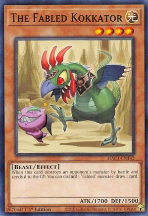 The Fabled Kokkator (HAC1-EN142) - Hidden Arsenal: Chapter 1 1st Edition - Premium Yugioh Single from Konami - Just $0.25! Shop now at Game Crave Tournament Store