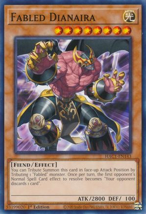 Fabled Dianaira (HAC1-EN143) - Hidden Arsenal: Chapter 1 1st Edition - Premium Yugioh Single from Konami - Just $0.25! Shop now at Game Crave Tournament Store
