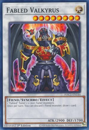 Fabled Valkyrus (HAC1-EN144) - Hidden Arsenal: Chapter 1 1st Edition - Premium Yugioh Single from Konami - Just $0.25! Shop now at Game Crave Tournament Store