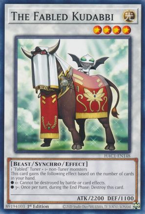 The Fabled Kudabbi (HAC1-EN148) - Hidden Arsenal: Chapter 1 1st Edition - Premium Yugioh Single from Konami - Just $0.25! Shop now at Game Crave Tournament Store