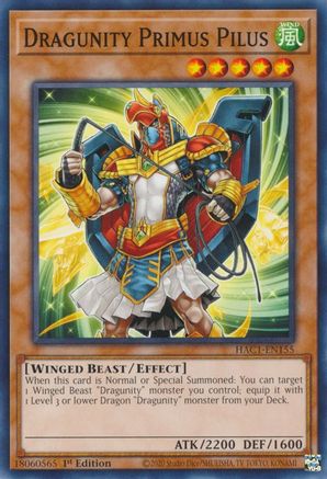 Dragunity Primus Pilus (HAC1-EN155) - Hidden Arsenal: Chapter 1 1st Edition - Premium Yugioh Single from Konami - Just $0.25! Shop now at Game Crave Tournament Store