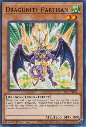 Dragunity Partisan (HAC1-EN159) - Hidden Arsenal: Chapter 1 1st Edition - Premium Yugioh Single from Konami - Just $0.25! Shop now at Game Crave Tournament Store