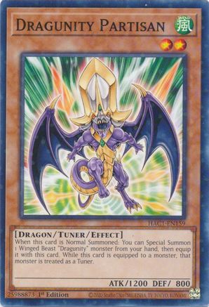 Dragunity Partisan (Duel Terminal) (HAC1-EN159) - Hidden Arsenal: Chapter 1 1st Edition - Premium Yugioh Single from Konami - Just $0.25! Shop now at Game Crave Tournament Store