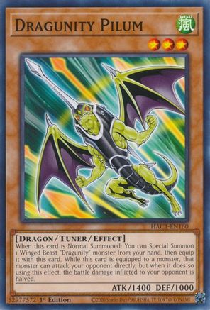 Dragunity Pilum (HAC1-EN160) - Hidden Arsenal: Chapter 1 1st Edition - Premium Yugioh Single from Konami - Just $0.25! Shop now at Game Crave Tournament Store