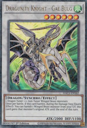 Dragunity Knight - Gae Bulg (Duel Terminal) (HAC1-EN162) - Hidden Arsenal: Chapter 1 1st Edition - Premium Yugioh Single from Konami - Just $0.25! Shop now at Game Crave Tournament Store